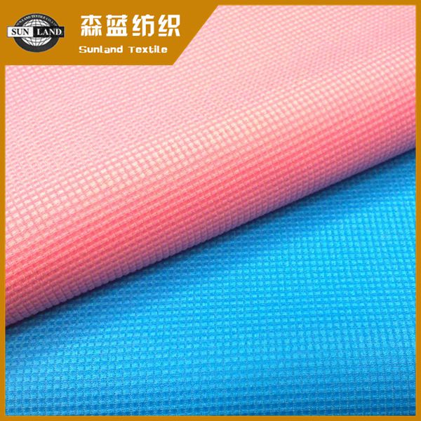 长春全涤半光华夫格 polyester shiny mini waffle