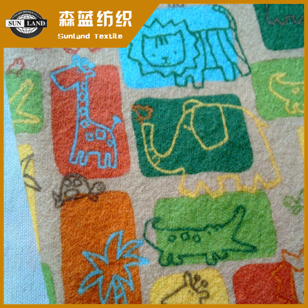 昆明卡通印全涤单面绒