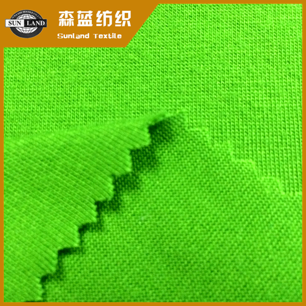 孝感涤纱氨纶汗布 Spun poly spandex jersey