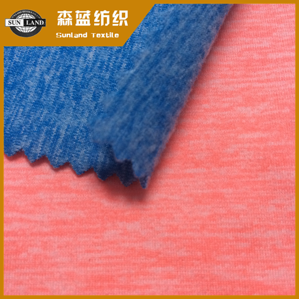 平凉磨毛阳涤汗布 Peach & brush melange spandex jersey