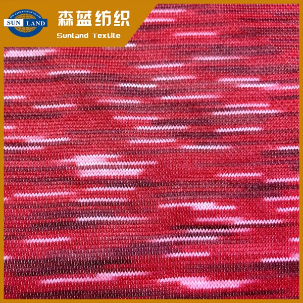 临夏段彩网纹布 Space dyed PK interlock
